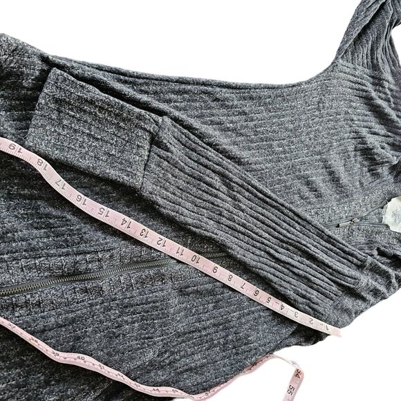 Splendid Women's Dark Grey Heather Zip Cardigan Jacket Sweater sz XS - Picture 9 of 11